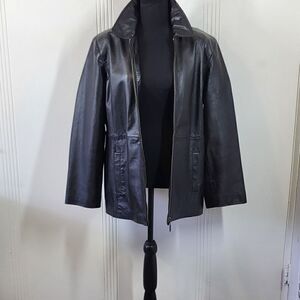 Style & Co. Women's Black Leather Jacket